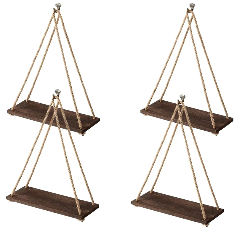 Brown Floating Shelves Set