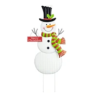 Glitzhome® 40" Metal Snowman Yard Stake