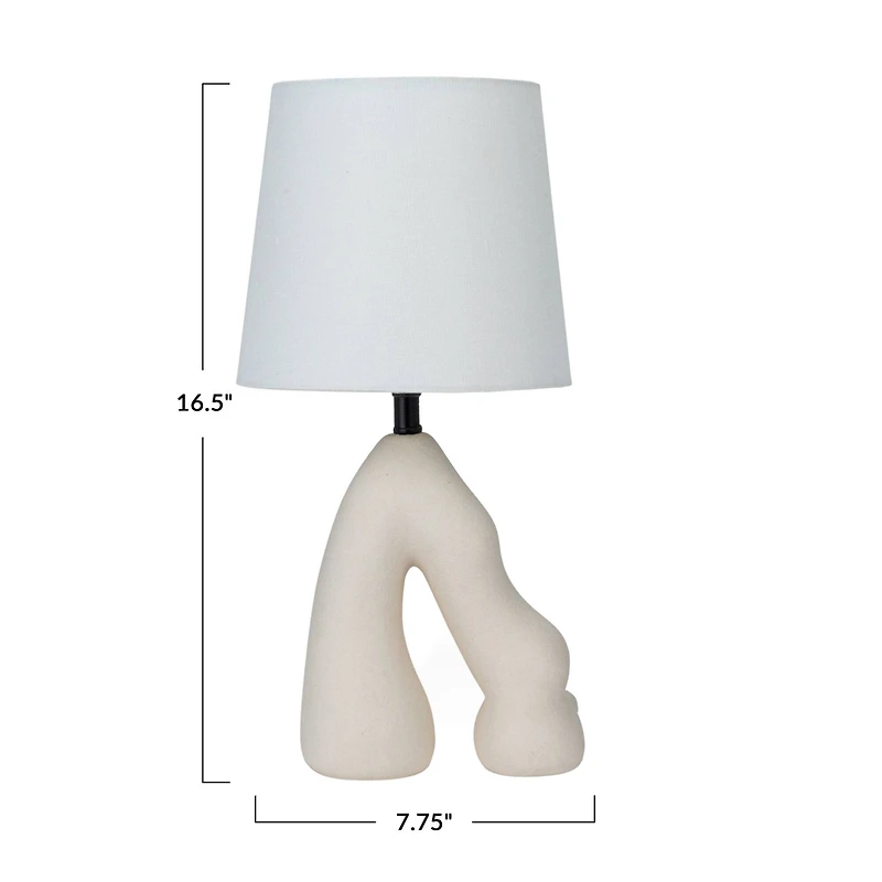 Hello Honey® 16.5" White Volcano Finish Ceramic Table Lamp