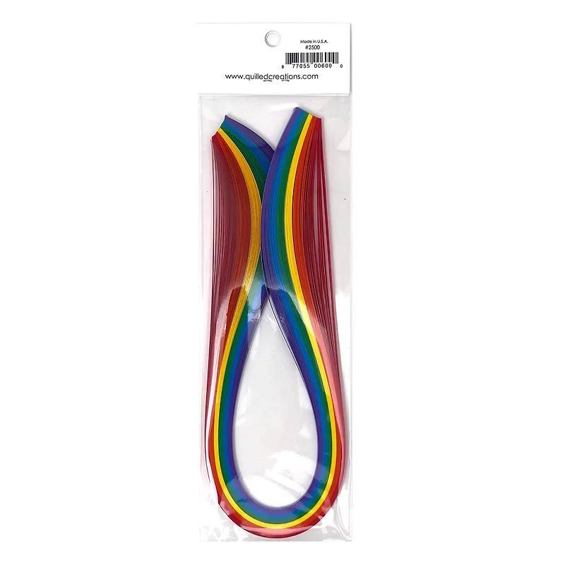 Quilled Creations™ 1/8" Rainbow Mix Quilling Paper