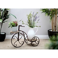 Brown Metal Farmhouse Bicycle Plantstand, 25" x 19"