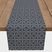 Delicate Slate Pattern Outdoor Table Runner