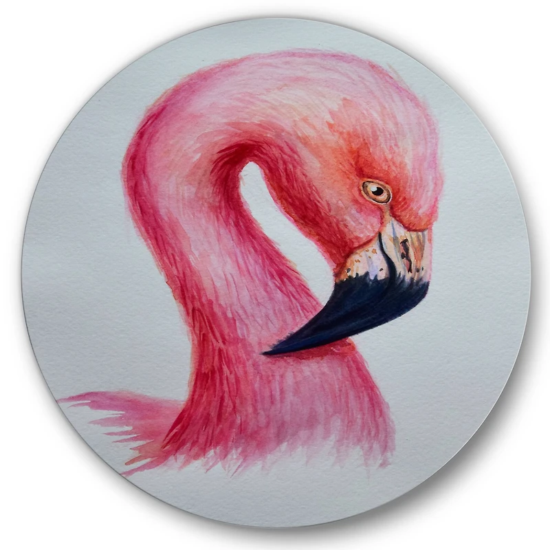 Designart - Portrait of Pink Flamingo IV