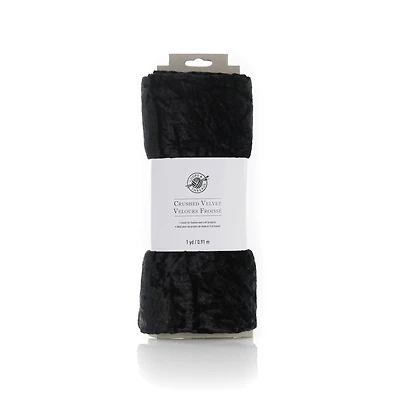 Black Crushed Velvet Fabric Bundle by Loops & Threads®