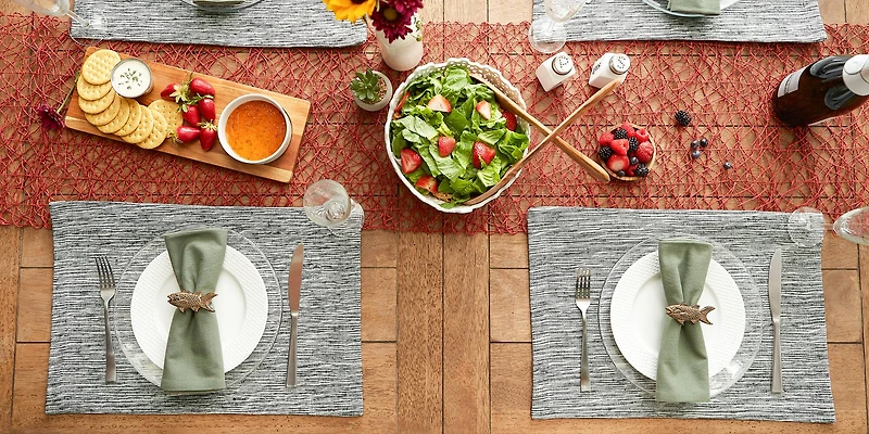 DII® Tonal Recycled Cotton Slubby Rib Placemats