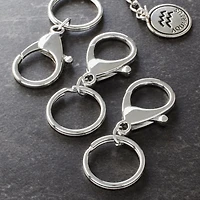 Premium Metals Rhodium Keyring Lobsters by Bead Landing™