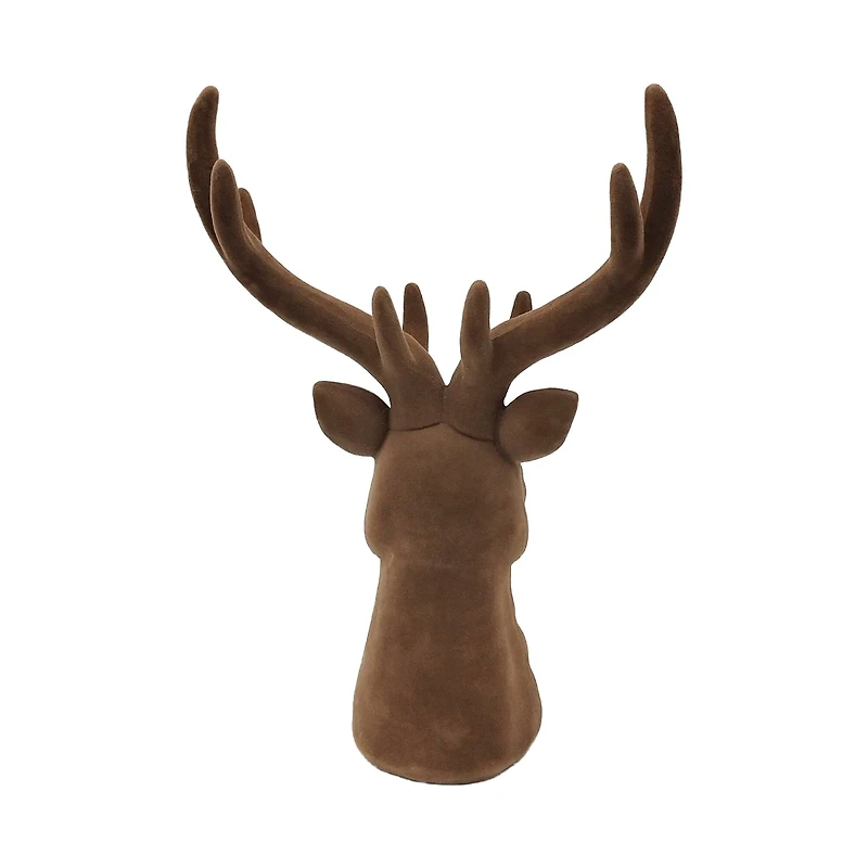 11" Brown Flocked Reindeer Head by Ashland®