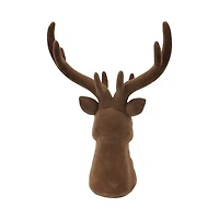 11" Brown Flocked Reindeer Head by Ashland®