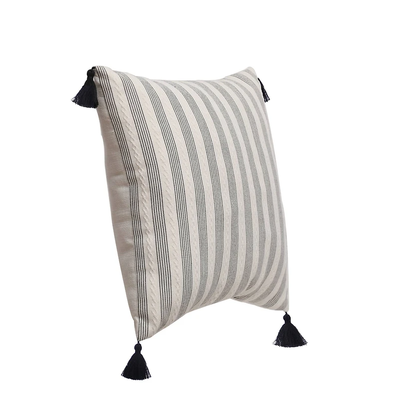 18" Black Striped Throw Pillow by Ashland®