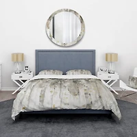 Designart 'The Modern Grey Forest IV' Glam Bedding Set