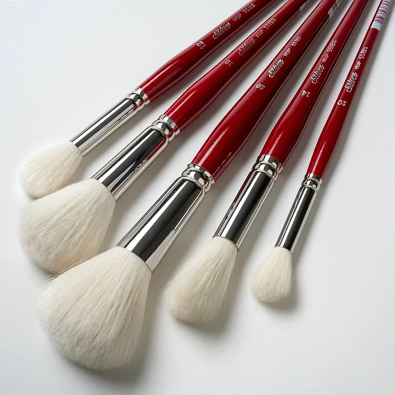 Silver Brush Limited Silver Mops™ 5 Piece Round White Brush Set