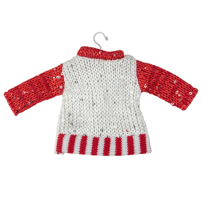 Knitted Ugly Sweater with Hanger Yarn Christmas Tree Ornament