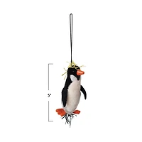 Hello Honey® 5" Black & White Velvet Penguin Ornament