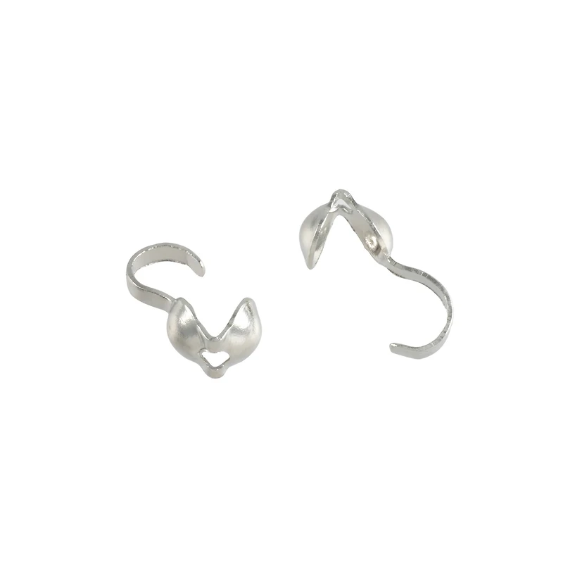 4mm Rhodium Crimp Bead Covers by Bead Landing™