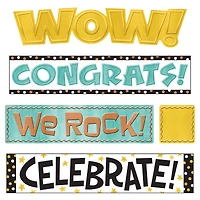 I Heart Metal WipeOff® Celebration Signs Mini Bulletin Board Set, 9ct.