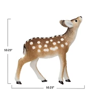 Hello Honey® 10.25" Brown & White Flocked Foam Standing Deer