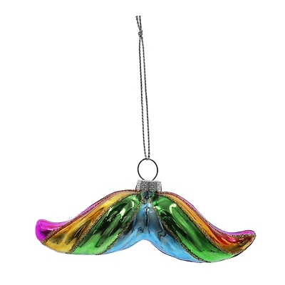 4" Pride Mustache Glass Ornament by Ashland®