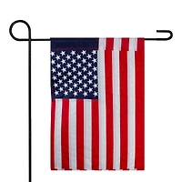 Patriotic Americana Embroidered Outdoor Garden Flag, 12.5" x 18"