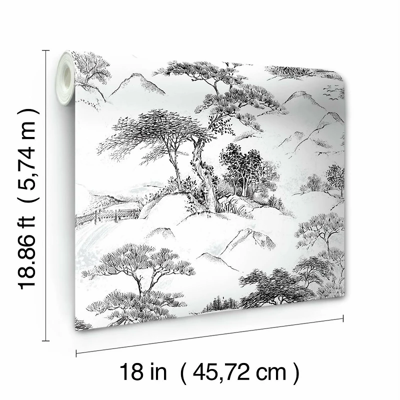 RoomMates Oriental Toile Peel & Stick Wallpaper
