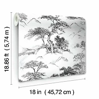 RoomMates Oriental Toile Peel & Stick Wallpaper