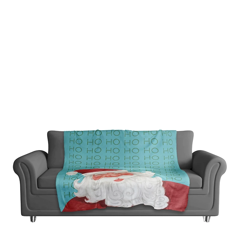 Santa Ho Ho Ho 50x60 Sherpa Fleece Blanket