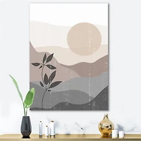 Designart - Minimalist Mountain Landscape At Sunset