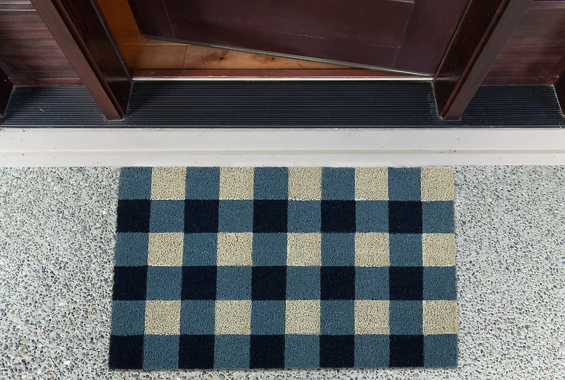 DII® Navy & White Buffalo Check Doormat