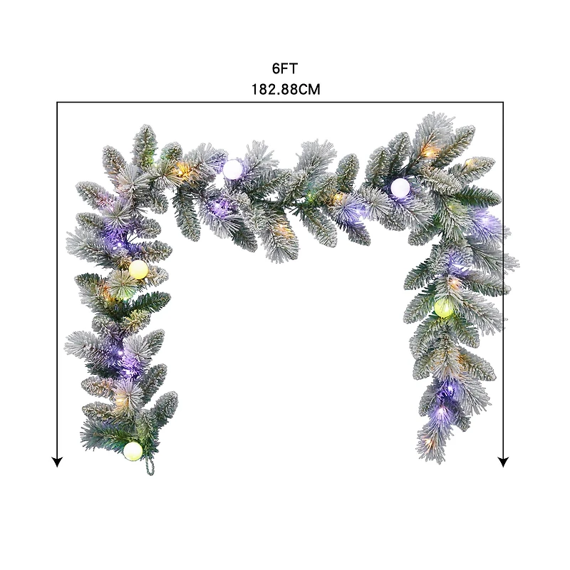 6ft. Pre-Lit Glacier Fir Garland by Ashland®