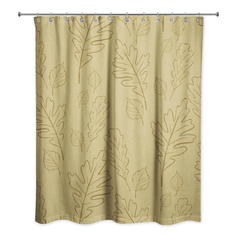Large Leaves Shower Curtain