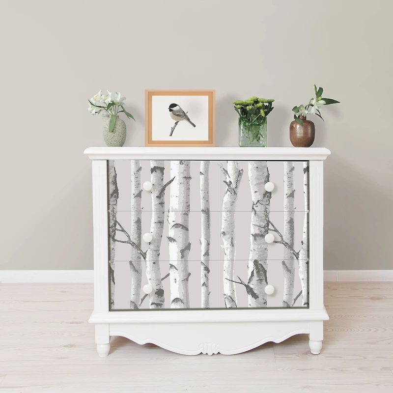 NuWallpaper Birch Gray Peel & Stick Wallpaper