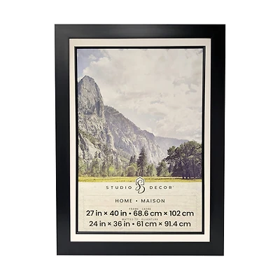 6 Pack: Home 24" x 36" Black Flat Frame with Beveled Mat by Studio Décor®