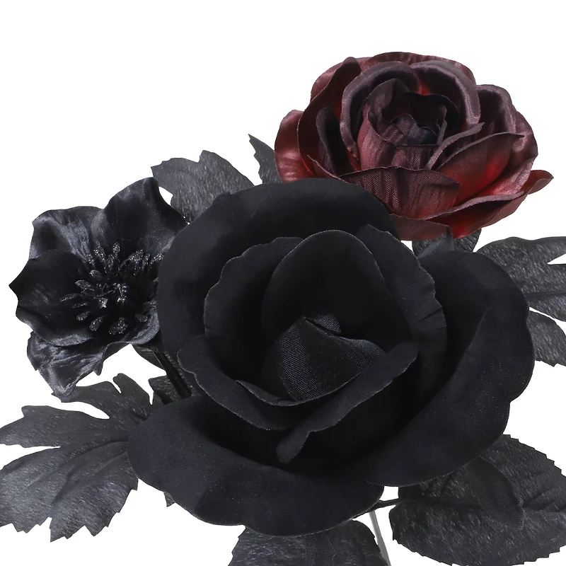 18" Black-Red Rose Bush by Ashland®