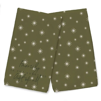 Family Greatest Gift Green Twinkle Tea Towel - Set of 2