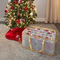 Simplify Gold & White 128ct. Ornament Storage Organizer