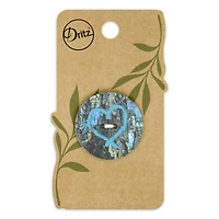 Dritz® 30mm Dark Turquoise Sustainable Coconut Round Heart Button, 3ct.