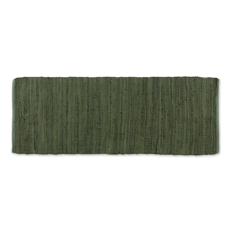 DII® Olive Green Rag Rug, 2ft. x 6ft.