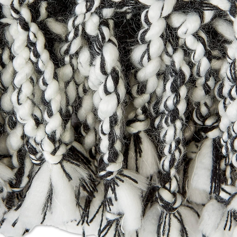 DII® Black & White Textured Acrylic Throw