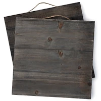 10" x 10" Graywashed Wood Square Plaques by Make Market®, 2ct.