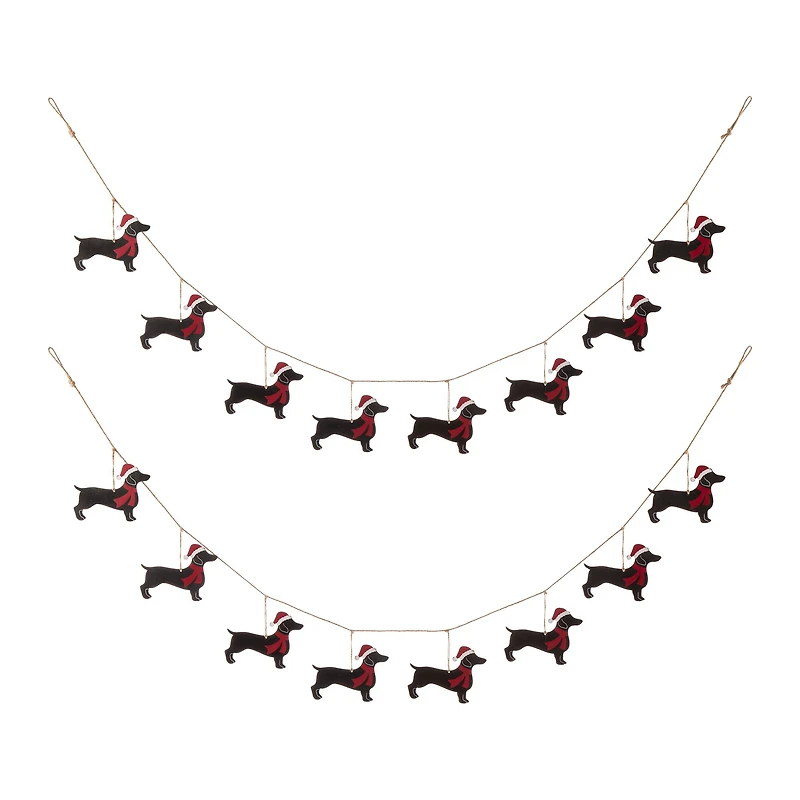 Glitzhome® 6ft. Christmas Dog Garland, 2ct.