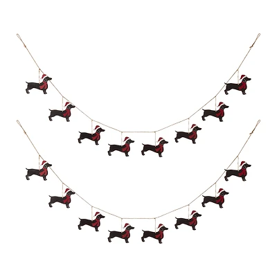 Glitzhome® 6ft. Christmas Dog Garland, 2ct.
