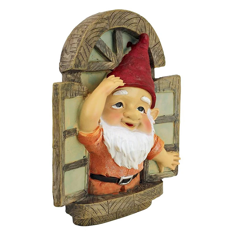 Design Toscano 9" Window Gnome Garden Tree Sculpture