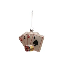 4" Playing Cards Glass Ornament by Ashland®