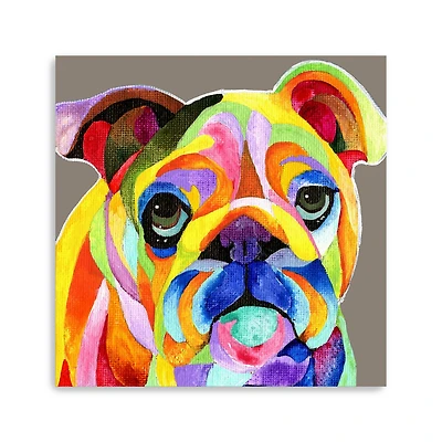 Bulldog Canvas Giclee