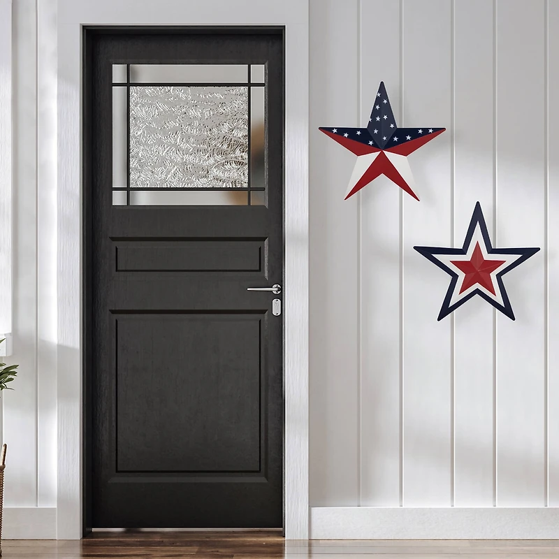 15" Americana Star Metal Wall Decoration
