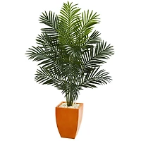 5.5ft. Paradise Artificial Palm Tree in Orange Planter
