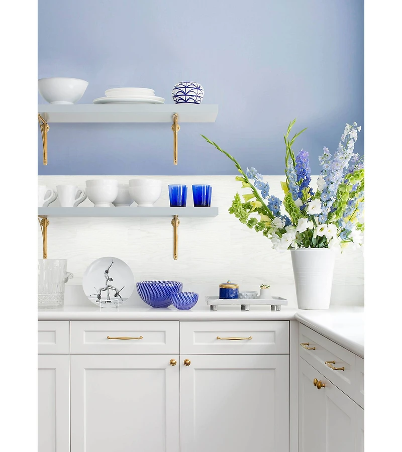 WallPops Faux Wood Whitewash Peel & Stick Wall Tiles