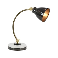 Black Metal Traditional Desk Lamp, 19" x 7" x 12"