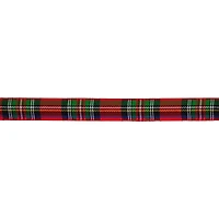 7/8" x 30ft. Red Tartan Ribbon by Celebrate It®