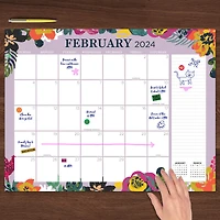 TF Publishing 2024 Floral Large Desk Pad Monthly Blotter Calendar