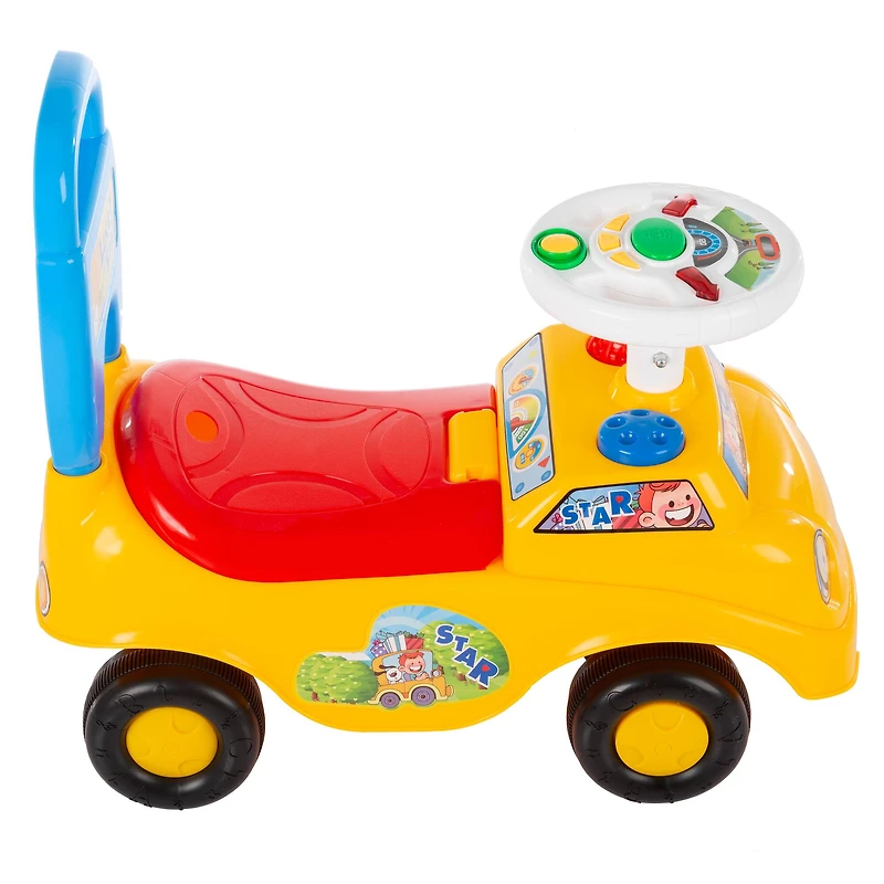 Toy Time Yellow Ride-On Activity Car